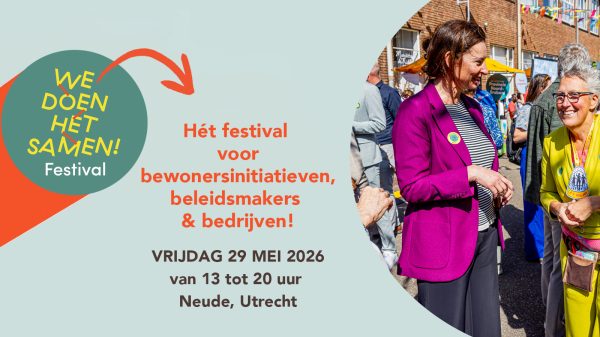 Landelijk festival over bewonersinitiatieven in Utrecht